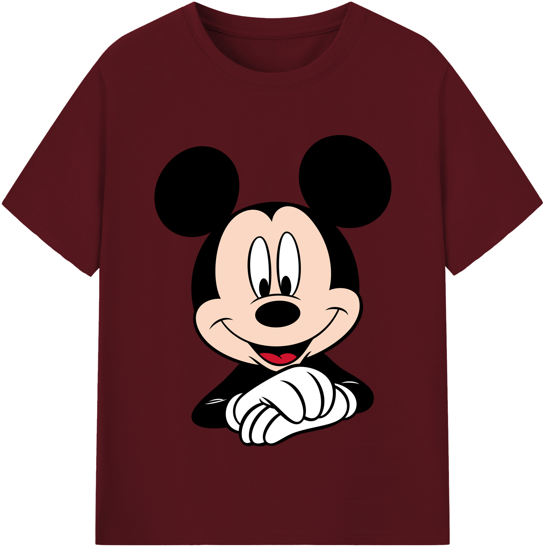 （画像用） ミッキーマウス Mickey Mouse 綿100％半袖Tシャツ（フロントプリント）